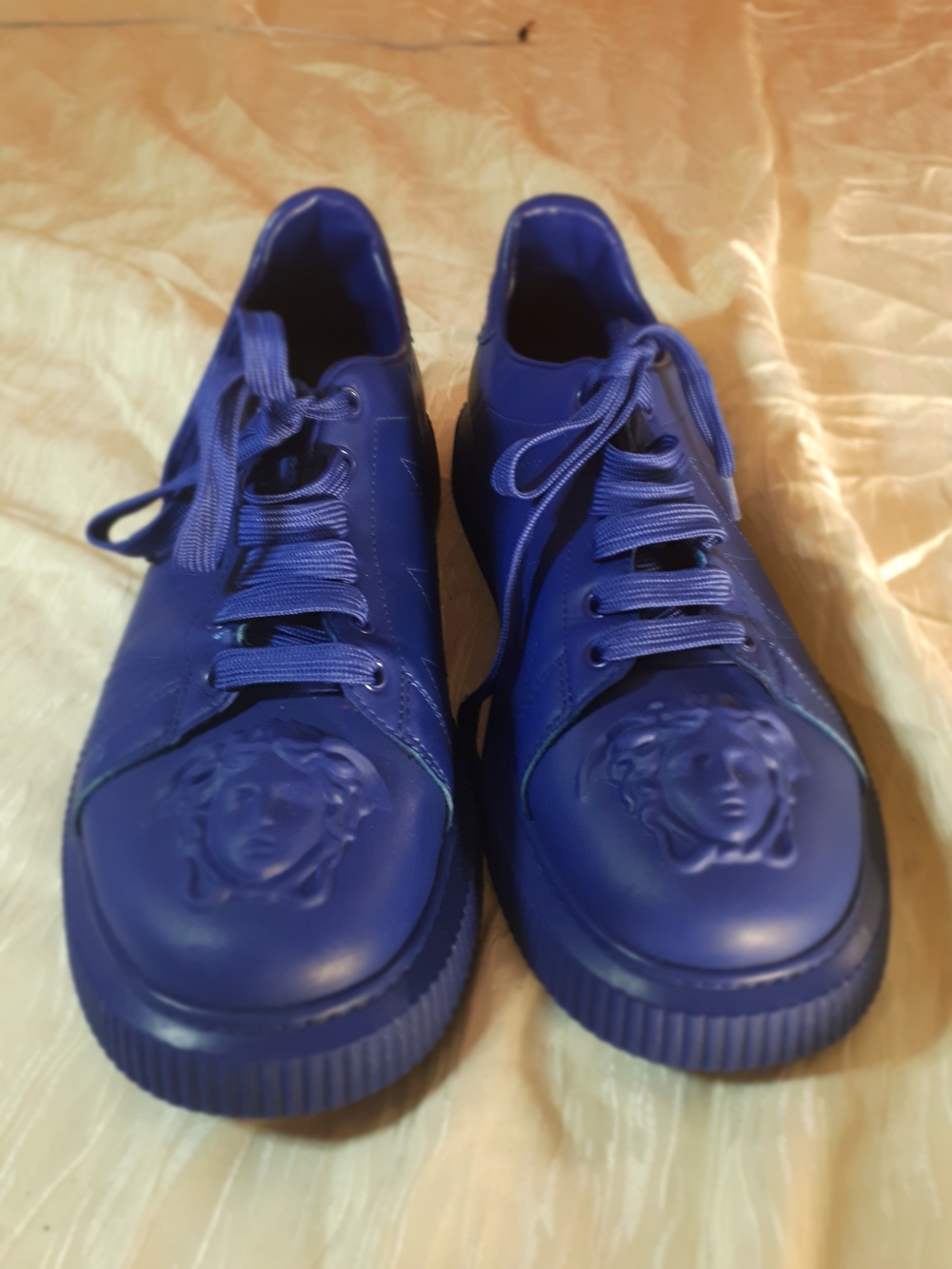 Versace Royal Blue Medusa Low-Top Sneakers